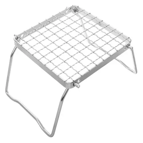 Produktbild: Toddmomy Faltbarer Camping-grillrost Aus Edelstahl Tragbarer Grillrost Für Outdoor-grills Camping-grill Mit Stabiler Konstruktion Für Kochen Im Freien