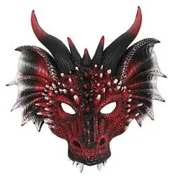 Produktbild: Toddmomy Festival Party Cosplay Gesichtsmaske Halloween Dragon Masken Dragon Head Masken Cosplay Dragon Masken Red Dragon Masken Halloween Party Masken für Cosplay Halloween Cosplay Facekmask