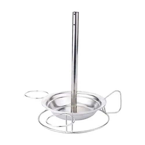 Produktbild: Toddmomy Hähnchengrillständer Hähnchen-grillrostpfanne Hähnchenbräter Ständer Grillbeinflügel Halter Für Putenbraten Grillhähnchenständer Grillbräter Ständer Kabob-Grill Regal Stahlrohr