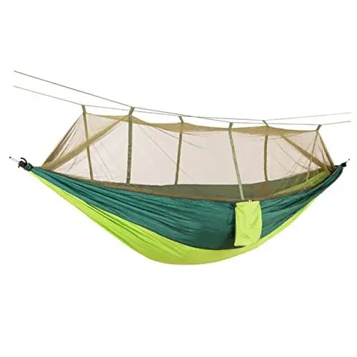 Produktbild: Toddmomy Hängematte Für Draußen Nylon-hängematte Hängematte Im Freien Outdoor-hängematte Tragbar Reisen Moskitonetz