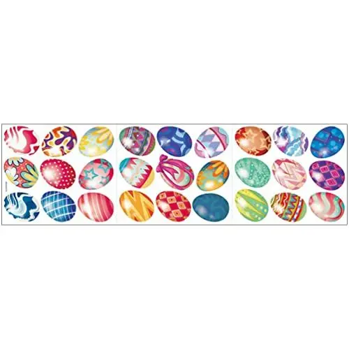 Produktbild: Toddmomy 1blatt Osterdekoration Wandaufkleber Für Kinderzimmer Selbstklebende Wandsticker Mit Bunten Eiern Und Pfotenabdrücken Für Ostern Kindergarten Und Spielräume