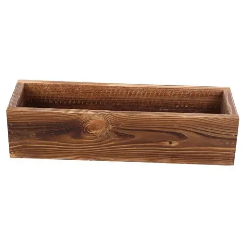 Produktbild: Toddmomy Holzkasten Pflanzer für Sukkulenten Rechteckiger Dekorativer Blumenkübel Robustem Behandeltem für Garten Balkon und Terrasse für Kleine Pflanzen und Kräuter