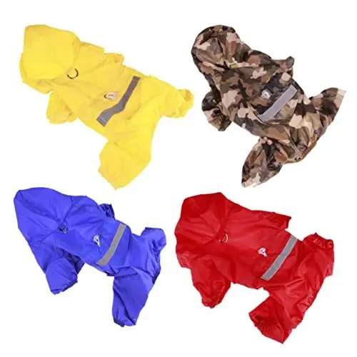 Produktbild: Toddmomy Hunde-regencape hunderegencape Dog Raincoats Hunde-Regenoutfit Mantel Hunde-Regen-Hoodie Welpe Regenjacke wimperntusche Haustier Regen Slicker Hund Regen Slicker Winddicht Kleidung