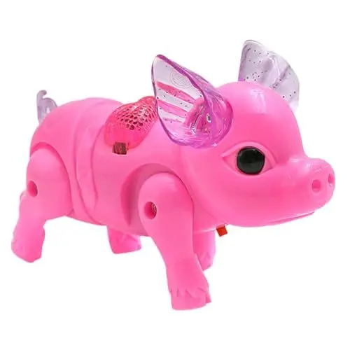 Produktbild: Toddmomy Lernspielzeug Elektronisches Gehendes Schwein mit Musik und Licht Interaktives für Fördert Kommunikation und Musikalisches Verständnis für Kleinkinder Batterie Zufällige Farbe