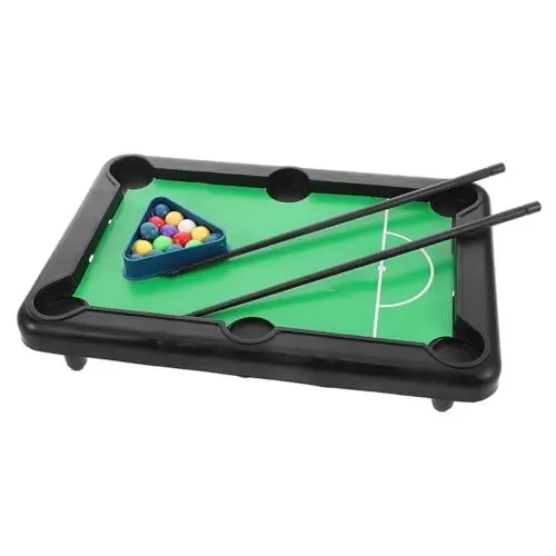 Produktbild: Toddmomy Mini-billardtisch Kunststoff Für Junge Mädchen Tragbarer Und Kompakter Tisch-billardtisch Mit Stock Und Ball Geeignet Für Innen Und Außenbereich Fördert Konzentration Und