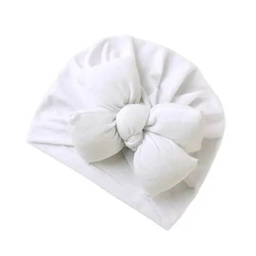 Produktbild: Toddmomy Mützen Für Babys Baby Turban Knoten Hüte Turbanmütze Für Kleinkinder Babymützen Aus Baumwolle Baby-mütze Säugling Turban Hut Baby Turban Mütze Neugeboren Weiß Kleine Kindermütze