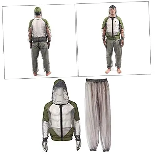 Produktbild: Toddmomy - Anzug Wanderbekleidung Angeln Schutzanzüge Bekleidung Outdoor Netzjacke Herren Netzanzug Mesh Jacke