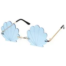 Produktbild: Toddmomy Randless Muschel Sonnenbrille Schubstuhl Sonnenbrille Hülle Party Sonnenbrillen Disco Sonnenbrille Unregelmäßige Brille Party Gefälligkeiten für Frauen Männer