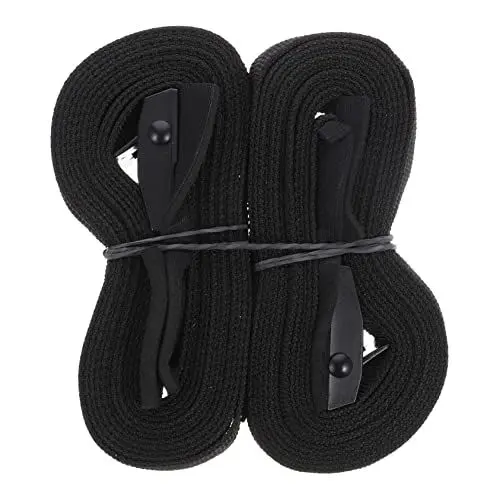 Produktbild: Toddmomy Starke Polyester-spanngurte 600lb Bruchfestigkeit Autodachträger Kajak Surfbrett Bindegurt Schwarz