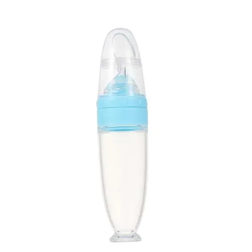 Produktbild: Toddmomy Silikon-reispastenflasche Getreide Fütterungs Flasche ?schchen Mit L?ffel Getreide Squeeze Feeder Reis Müsli Püree ?schen Flaschenlöffel Kieselgel Lebensmittelflasche Baby