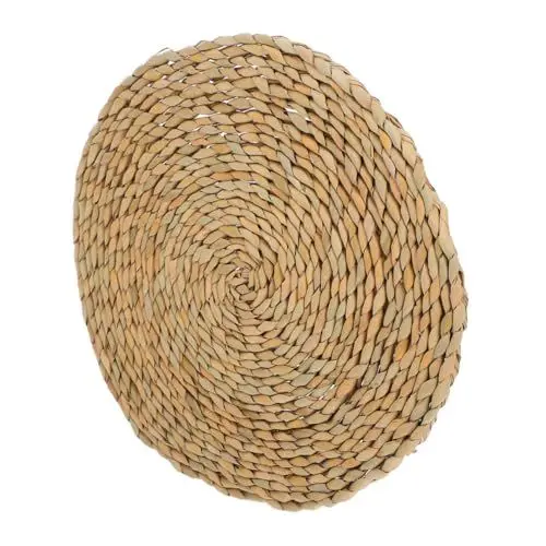 Produktbild: Toddmomy Yoga-strohkissen Yoga-Kissen Japanisches Rundes Futonkissen Stuhl Mit Gewebten Kissen Möbelkissen Kissen Für Terrassenstühle Kissenbezüge Für Den Außenbereich Light Brown Gras
