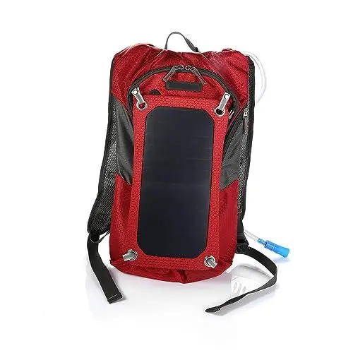 Produktbild: Toddmomy reiserucksack Herrenrucksäcke Reiserucksäcke Outdoor-Solarrucksack Rucksack für Damen Rucksack solar kreativer Rucksack Aufladen Wandertasche Männer und Frauen rot