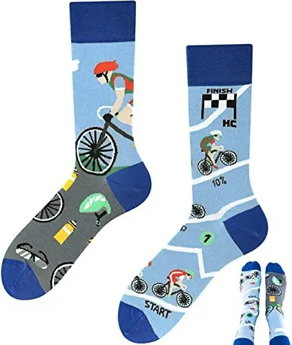 Produktbild: TODO Colours Fahrradsocken Herren 47-50, Radfahren Socken Motiv (Tour de Bike, 47-50)