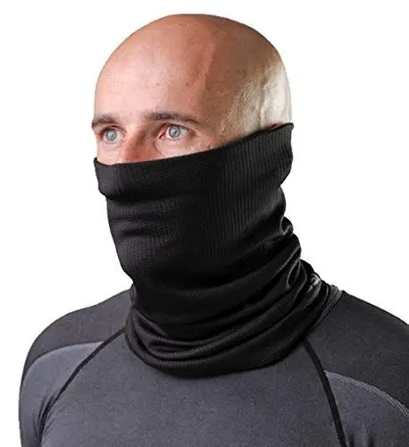 Produktbild: TODO Universal Schlauchschal Winter Halstuch für Laufen Radsport Herren Damen Multifunktionstuch Halswärmer Warm Fleece Winddicht Ski Nackenwärmer Fussball Schwarz (Schwarz - ns1)