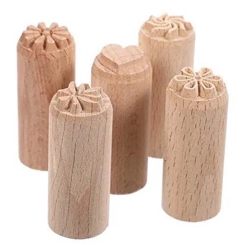 Produktbild: Töpferwerkzeug aus Holz, Blumenmotiv, rund, für Scrapbooking, Druckzubehör, Tonalbum, 2 cm, 5 Stück