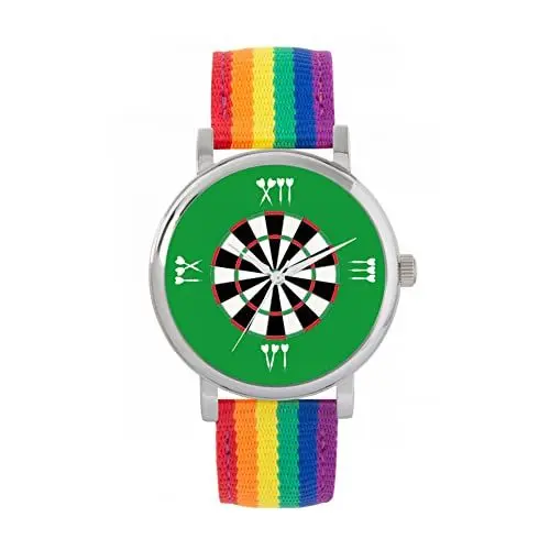 Produktbild: Toff London Grüne römische Ziffern Dartboard-Uhr