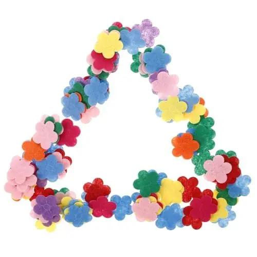 Produktbild: Tofficu 100st Kranzbasteln Für Kinder DIY Blumenbeet Kompakte Hutaufnäher Stickerei Mit Blumenaufnähern Blumenbeete Blumenapplikationen Verschleißfester Haarspangenanhänger Stoff