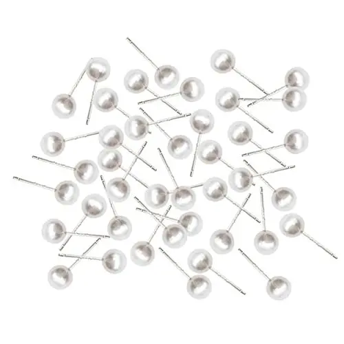 Produktbild: Tofficu 100st Perlenohrringe Blumenohrringe Hochzeitsohrringe Ohrstecker Für Damen Mädchen Ohrringe Ohrschmuck Ohrringe Für Frauen Im Trend Damenohrringe Nachahmung Einer Silbernen Nadel