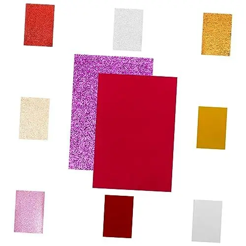 Produktbild: Tofficu 10St Bastelstoff nähen kunstlederstoff bastelmaterial bastel materialien Stoffquadrat Stoff zum Quilten Patchworkstoff Steppstoffzuschnitte Stoff für Nähprojekte Beflocktes Tuch