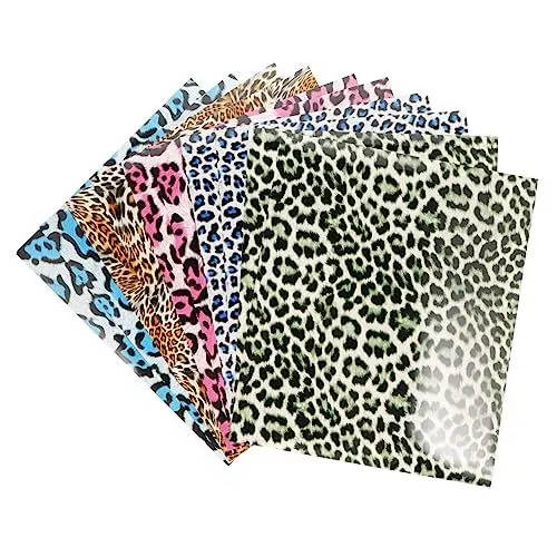 Produktbild: Tofficu 10 Blatt Leoparden-transfermembran Für Kleidung Wärmeübertragungsfolie Pu-schriftzugfolie