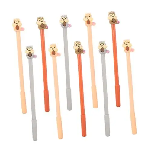 Produktbild: Tofficu Gelschreiber-set mit Eichhörnchen-figuren 10 Stück Gelschreiber für Schüler für Die Schule und Leicht Zu Schreiben
