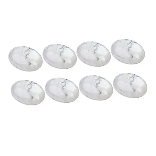 Produktbild: Tofficu Time Craft Supplies – 10 Ovale Steine Howlith Und Achat-edelsteine ​​zur Schmuckherstellung Dekorative Accessoires