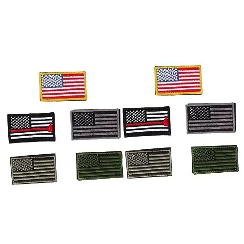 Produktbild: Tofficu 10 Stk Taktischer Flaggenpatch Usa-abzeichen-patch Stickerei-patch-aufkleber Mit Us-flagge Flaggenaufkleber Lederjacken Armbandaufkleber Usa-aufkleber Veteranen-patches Stoff