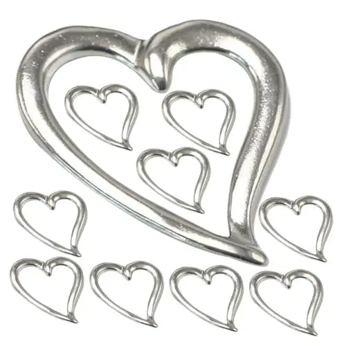 Produktbild: Tofficu Charm- -set 10-teilig Herz-charm Schmuckanhänger Halsketten- und Armband-dekorationen für Frauen
