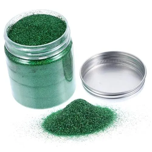 Produktbild: Tofficu 1 -Glitzerpulver aufbewahrungsdose aufbwahrungs-box malerflies ohrringe verschluss stauboxen funkeln Nagelglitzer Glitzer zum Basteln Glitzer für Nagelkunst das Haustier Green