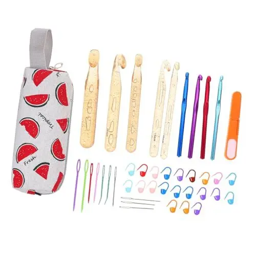 Produktbild: Tofficu 1 Satz Geflochtenes Werkzeug-Set basteln set bastellset Handarbeitsset strickset Häkelnadeln selber machen Nähnadeln stricknadel selber machen Nähwerkzeuge für Häkelnadeln Plastik