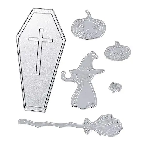Produktbild: Tofficu 1 Satz Halloween-kürbislaterne-vorlage Schablonen Metall Schneiden Sterben Handwerk Stanzformen Diy Schneiden Sterben Präge Stirbt Stanzformen Aus Metall Silver Kohlenstoffstahl