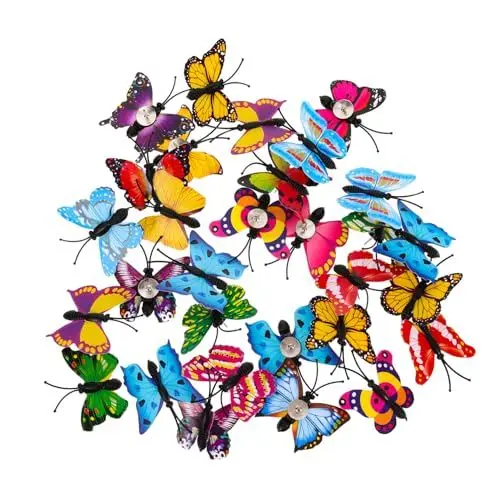 Produktbild: Tofficu 1 Satz Schmetterling Stecknadeln Shöne Bescherung Notizblock Zeichenheft Tragbare Stecknadel Dekorative Stecknadel Stecknadeln Mit Schmetterlingen Reißnägel Für Fotowände PVC 30st