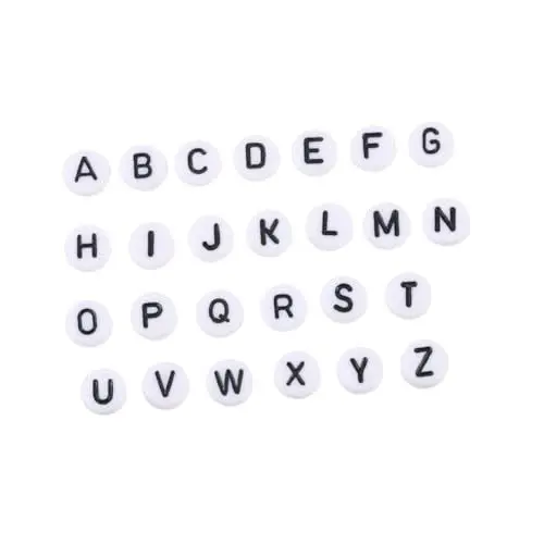 Produktbild: Tofficu 520-teiliges Alphabet-buchstaben-perlen-set Flache Schmuckperlen Für Kinder Geruchsneutral Nicht Sicher