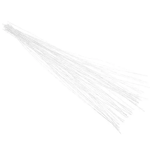 Produktbild: Tofficu 200 Stück Blumendraht, 24 Gauge White Florist Draht Blumendraht Stiele Blumendraht für Kunsthandwerk, Blumenstrauß Stiel Wrapping, Kranz machen, künstliche Blumenarrangement Zubehör