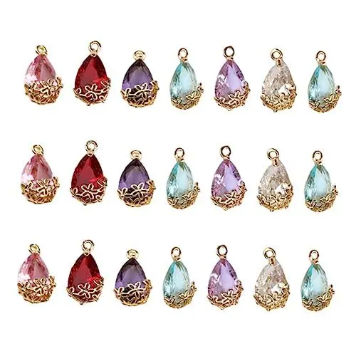 Produktbild: Tofficu -kollektion – 21-teilige Zirkonia-tropfenanhänger Modeschmuck-set Für Halsketten Und Armbänder