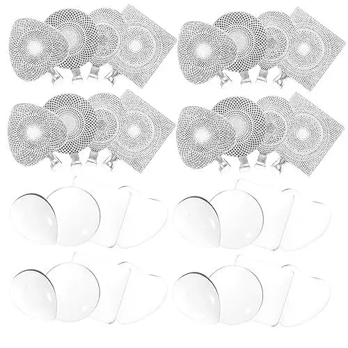 Produktbild: Tofficu Tablett Mit Untertasse Metalltablett 48 Stück Edelstein-patches Zeittablett Für Schmuckherstellungsprojekte Rund Oval Quadratisch Herz Glaskisten