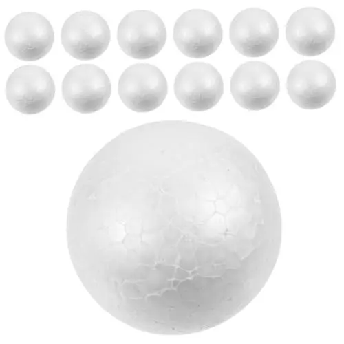 Produktbild: Tofficu 7cm Schaumstoffbälle Für DIY Bastelmaterial Runde Weiße Foam Bälle Ideal Für Kreative Bastelprojekte Und Spielzeugzubehör