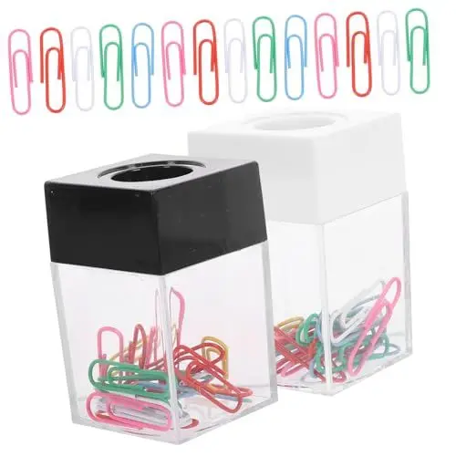 Produktbild: Tofficu Magnetischer Büroklammerhalter Aus Pp Für Schreibtisch-clip-organizer-box Mit Quadratischen Clips Zur Aufbewahrung Im Büroschreibtisch
