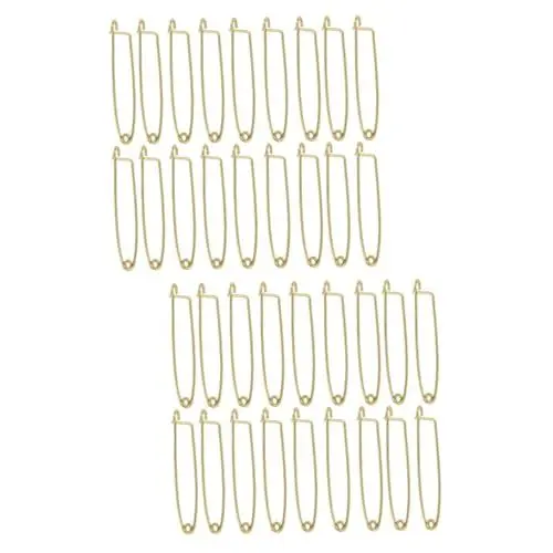 Produktbild: Tofficu 2 Sätze Anstecknadel Im Deutschen Stil Sicherungssplint Sicherheitsnadeln Nähen Befestigung Von Sicherheitsnadeln Rückseiten Sicherheitsverschlussstift Golden Metall 50 Stück * 2