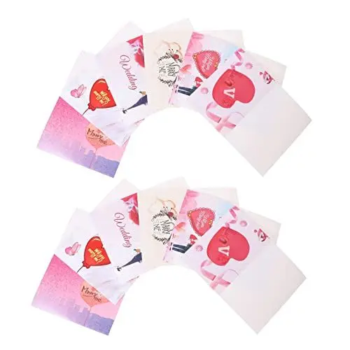 Produktbild: Tofficu 2 Sätze Hinweis mit Umschlag Grußkarte für alle Gelegenheiten Einladungen zur Brautparty hochzeitskarte wedding card Brautdusche Karte Verlobungskarte Geschenkkarte
