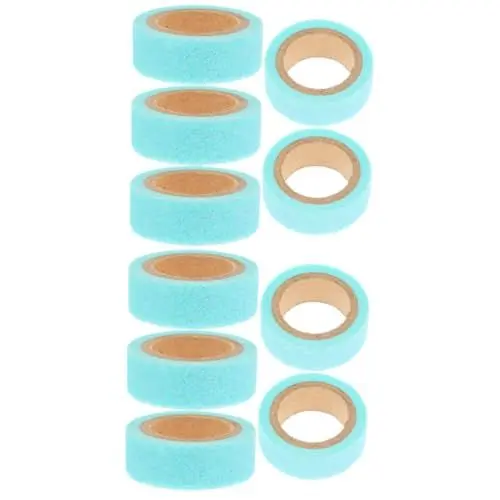Produktbild: Tofficu 2 Sätze Notizbuchband Dünnes Washi-tape Grünes Washi-tape Verwaschen Abdeckband Dekorative Bänder Glänzendes Washi-tape Buntes Klebeband Sky-blue Japanisches Papier 5 Rollen * 2