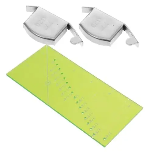 Produktbild: Tofficu 2sätze Nähzugabe Lineal Perforiertes Nahtzugaben Messwerkzeug Für Diy Patchwork Inkl Magnetführungen Robust Einfach Zu Bedienen Für Präzises Schneiden Von Stoffen