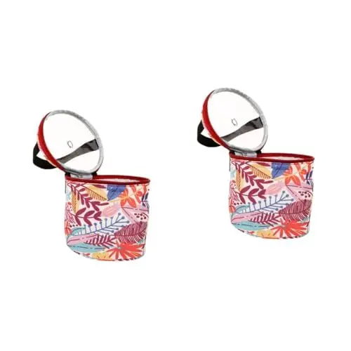 Produktbild: Tofficu 2 Stück Woll Aufbewahrungstasche Häkelnadeln Gewebte Tasche Koffer Tragetasche Organizer Garn Häkelnadeln Nähetui Häkel Organizer Stricktasche Kleine Reisetasche
