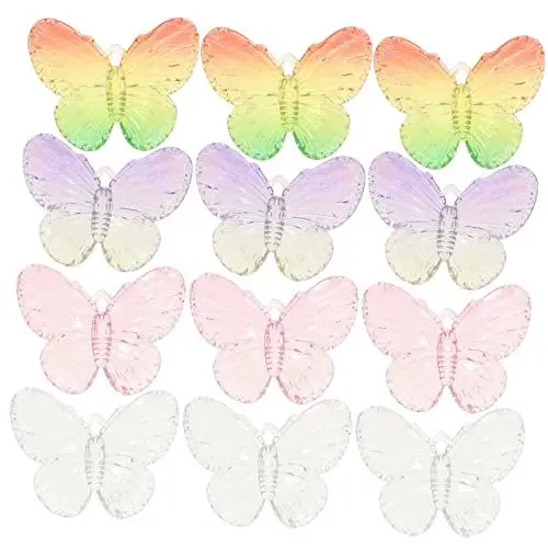 Produktbild: Tofficu 30st Sinfonie Schmetterling Anhängeranhänger Für Armband Schmetterlingsperlen Schmetterlingsanhänger Für Ohrringe Anhänger Für Die Schmuckherstellung Schmetterling Diy Charms Harz