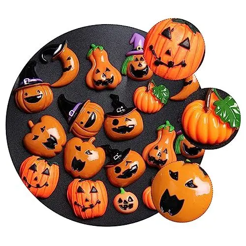 Produktbild: Tofficu 32stücke Halloween Harz Ornament Diy Handgemachte Handy Herbst Kopfschmuck Geschenke Requisiten Hobbyhandwerk Handwerksmaterial