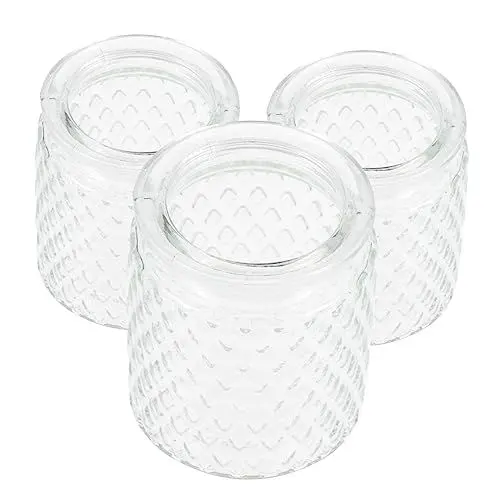 Produktbild: Tofficu Kerzenhalterbehälter Aus Glas 3-teiliges Kreatives Kerzenglas Zur Dekoration