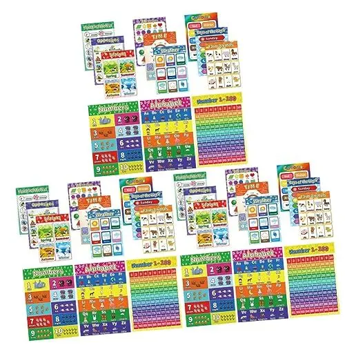 Produktbild: Tofficu 3 Sätze 12 Poster Vorschulplakat Dekorativer Klebebandstift Unterrichtsplakate Pädagogisches Spielzeug Elementare Plakate Kunstplakate Wandkarte Früherziehung Bildungsbedarf Papier