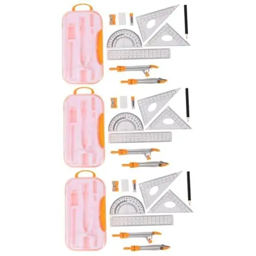 Produktbild: Tofficu 3 Sätze Eingestellt Zirkel Zeichnung 10er Set Kinderwerkzeuge Mathematische Kompasse Schüler Mathematische Werkzeuge Winkelmesser Für Mathematik Geometrie-kit Studieren Plastik