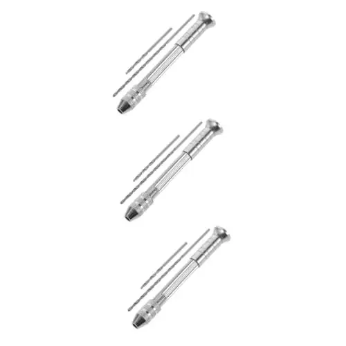 Produktbild: Tofficu 3 Sätze Formstanze Handbohrer DIY Werkzeug Bohrwerkzeug für Gipskunst kleine Handbohrmaschine Kerzenstanzbohrwerkzeug schmuck rotierendes Bohrwerkzeug Kerzenstanzer Metall Silver