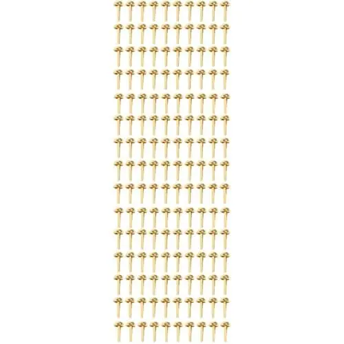 Produktbild: Tofficu 3 Sätze Pilznägel Mit Füßen Scrabbook Scrabook Bastel Materialien Metallnägel Sichere Zierniete Handwerk Brads Handwerk DIY Zubehör Verschlüsse Brads Eisen Golden 50 Stück * 3